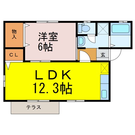 サニーヒルくくや台の物件間取画像